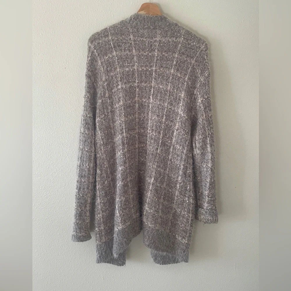 Cato Textured Gray Women's Cardigan - Picture 7 of 7